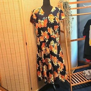 Women's Ann Taylor Floral Faux Wrap Dress - Size 16